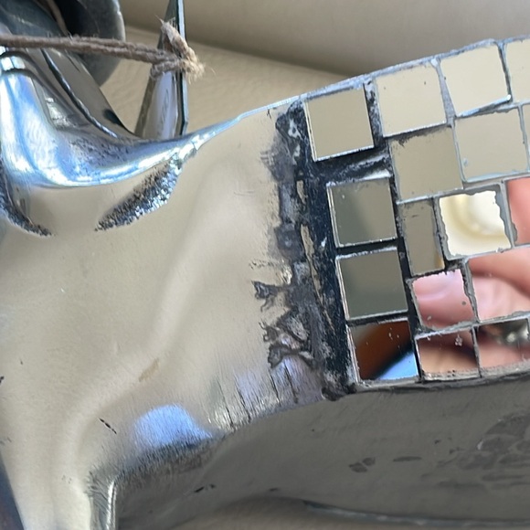 Mirrored mental dachshund themed Santa  serving/candy dish - Picture 4 of 15